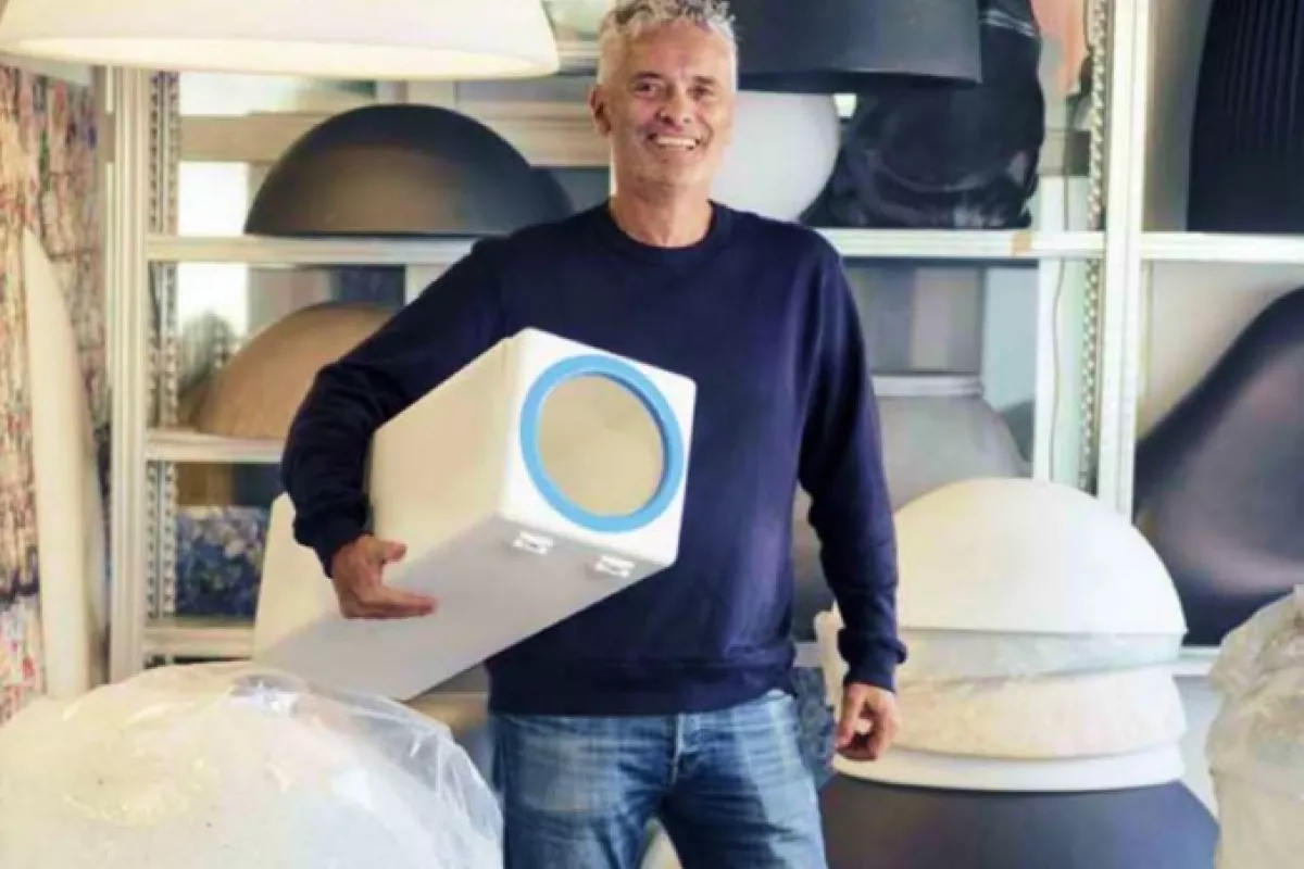 Simon van EarthBin en BrickBin circulaire afvalbakken en modulaire afvalscheidingssystemen
