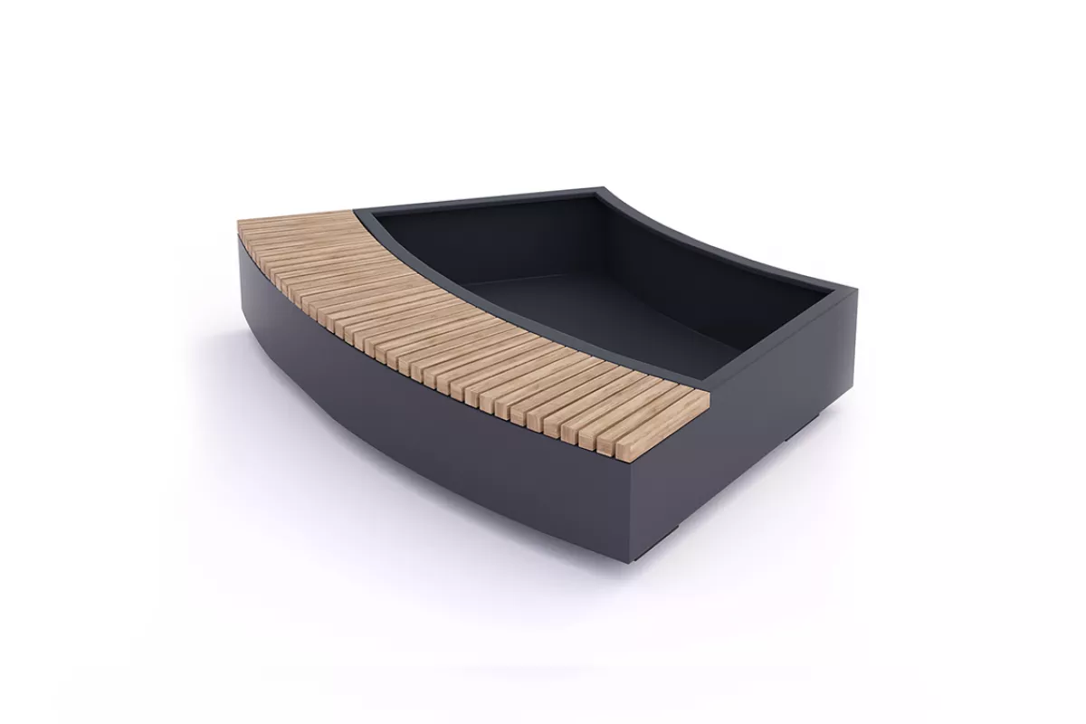Panache Straatmeubilair Mobilier Urbain Mobile Garden Curved Public Outdoor Creations