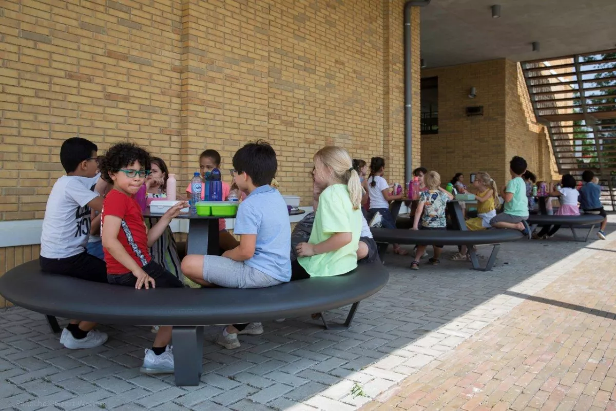 Zwarte ronde picknicktafel BUDDY Table de pique-nique ronde noir