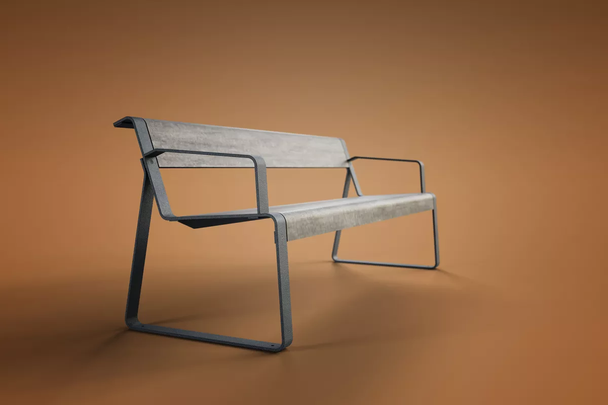 Panache straatmeubilair mobilier urbain Miramondo zitbank tafel  banc table La Superfina-