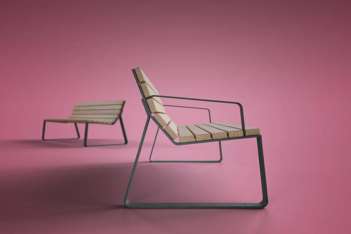 Panache Straatmeubilair Mobilier Urbain zitbank tafel banc table Mayfield©