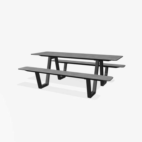 Panache Straatmeubilair Mobilier Urbain zitbank tafel banc table pique-nique Picnic HPL©of larikshout