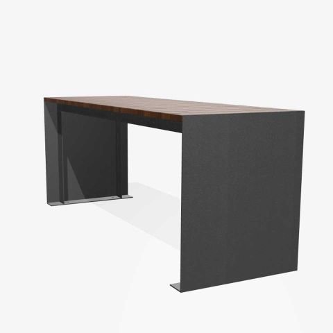 Panache Straatmeubilair Mobilier Urbain zitbank tafel banc table Passeparout Wood©