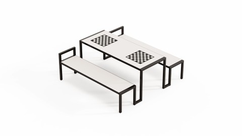PANACHE Straatmeubilair Mobilier Urbain Picknicktafel Table de pique-nique LANGBORDET© Nola