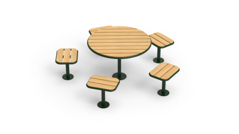 Panache Straatmeubilair Mobilier Urbain Zitbank, stoel en tafel Banc, chaise et table GRY© nola