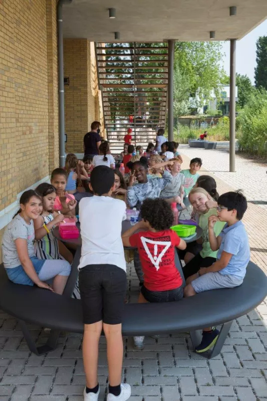 Zwart ronde picknicktafel BUDDY Table de pique-nique ronde noir