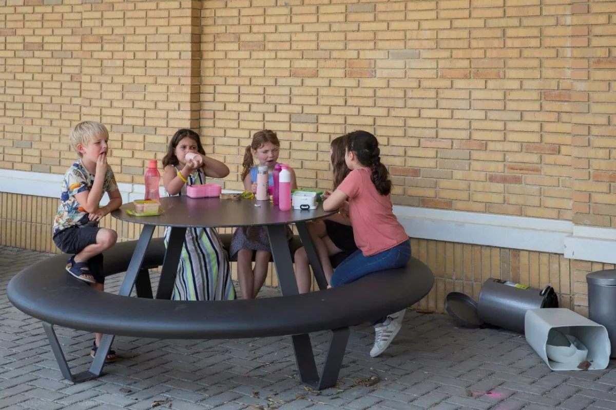 Zwart ronde picknicktafel BUDDY Table de pique-nique ronde noir