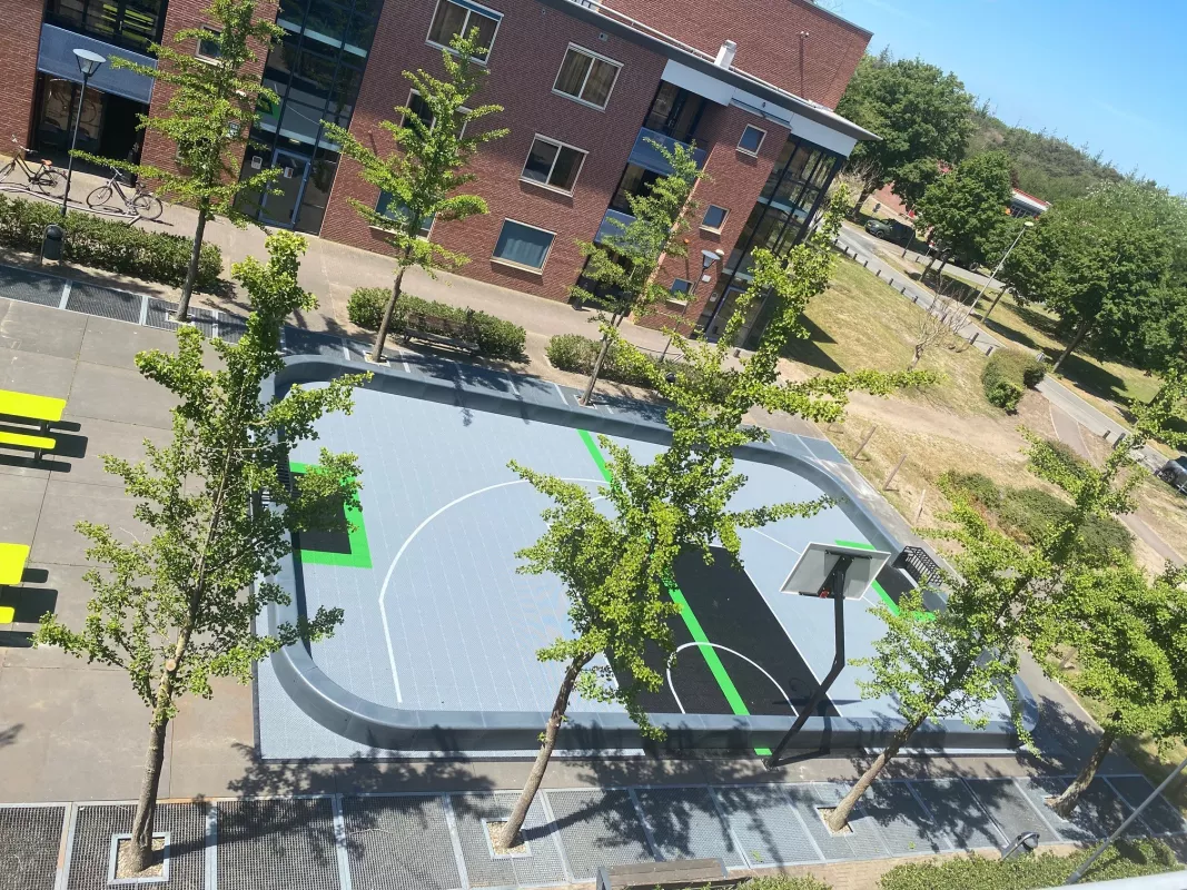 Panache straatmeubilair mobilier urbain sportveldomranding bordures de sports wits-l sepcourt