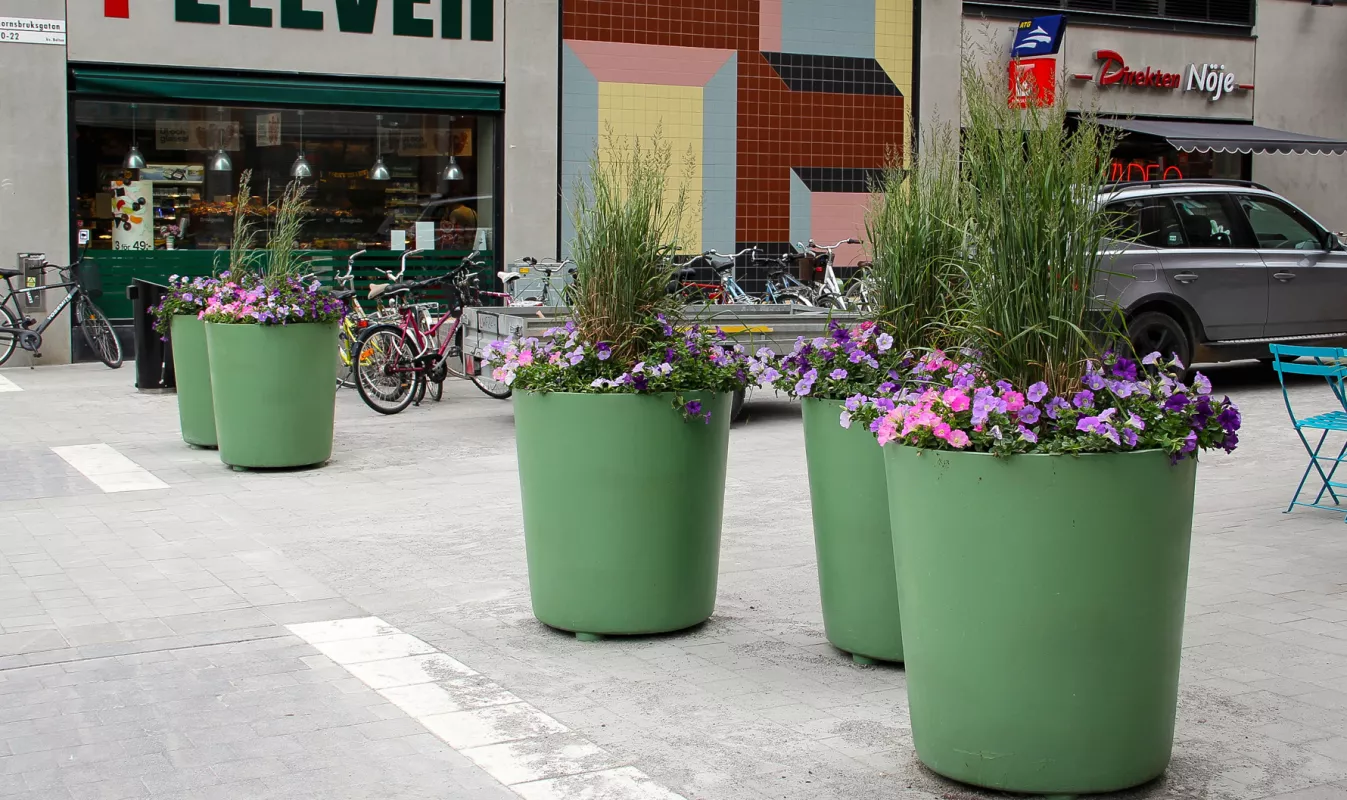 Panache Straatmeubilair Mobilier Urbain Nola Hinken©bloembak bac à fleurs jardinière